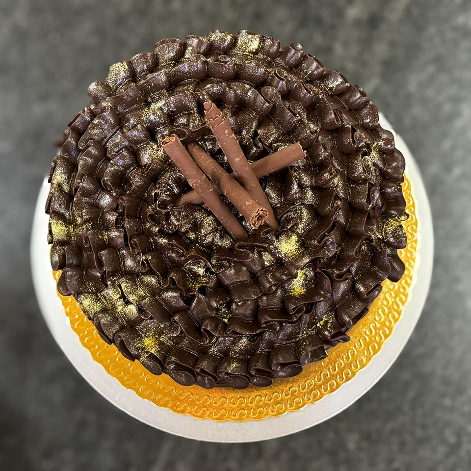 Torta brownie pistache 8 camadas